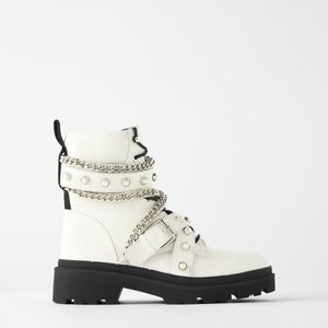 Zara White Boots